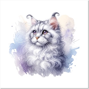 American Curl - Watercolor Cat Posters and Art